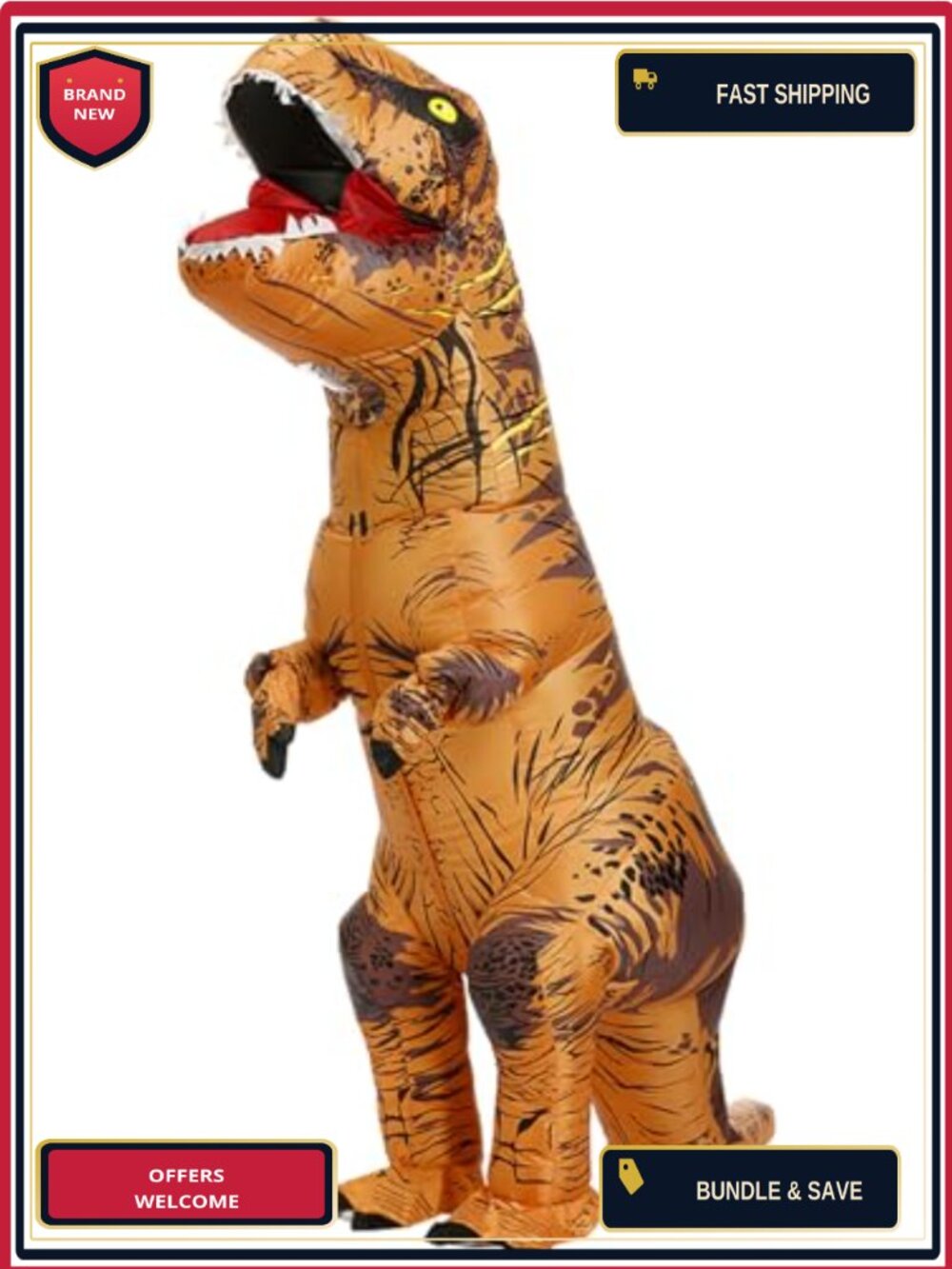 Adult Inflatable T-Rex Dinosaur Costume Funny Cosplay Halloween